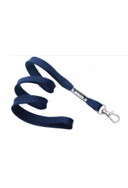 Tubular 10mm Lanyards with Trigger Hook Navy blue