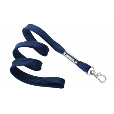 Tubular 10mm Lanyards with Trigger Hook Navy blue