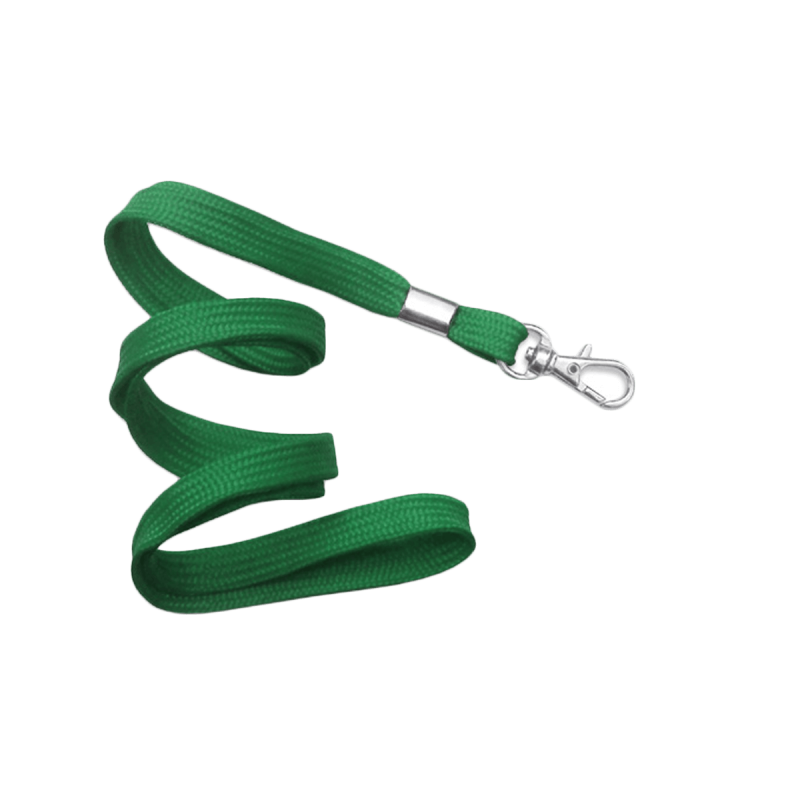 Tubular 10mm Lanyards with Trigger Hook Green