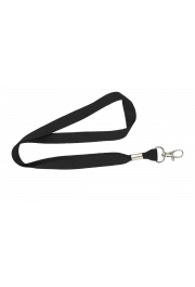 Flat 15mm Lanyards with Trigger Hook Black