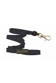 Tubular 10mm Break-Away Lanyards with Trigger Hook Black