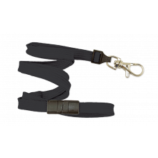 Tubular 10mm Break-Away Lanyards with Trigger Hook Black